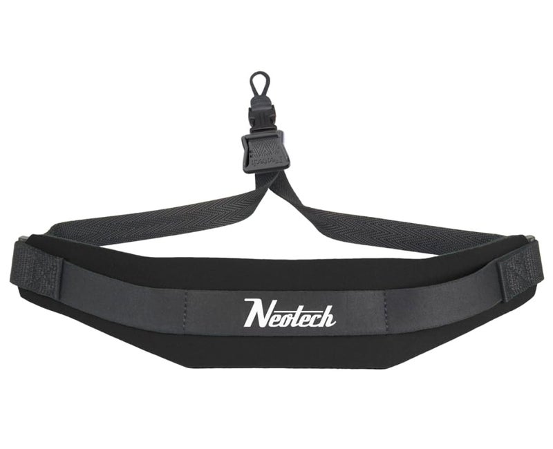 Neo Tech Neotech Soft Sax Strap with Loop â€“ Cushioned Neck Support for Alto, Tenor, and Baritone Saxophones, Black, XL - Image 1